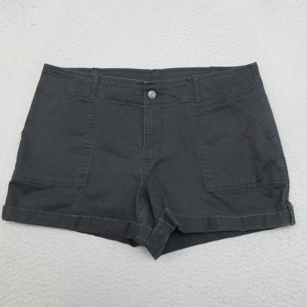 Magellan Outdoor Chino Short Women 12 Black Twill Hiking Gorpcore Utility Casual